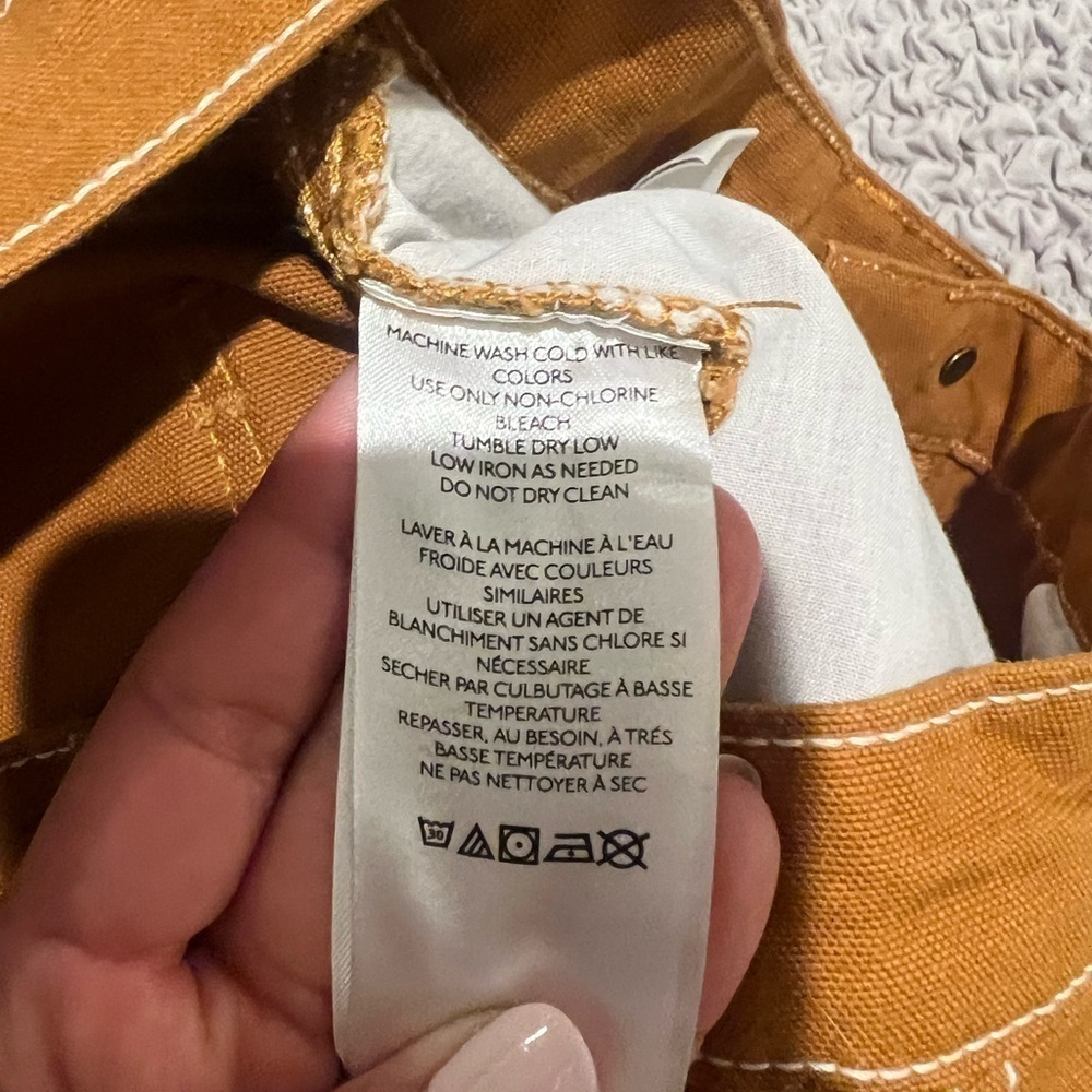 New BDG Canvas yellow Carpenter Pant size 26 y2k streetwear J - Picture 11 of 12